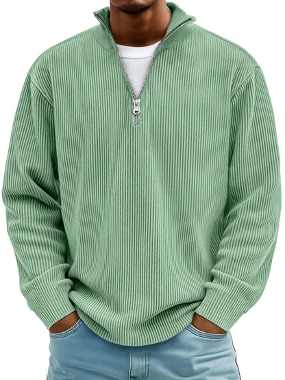 Demi-zip elegant sweater for men | Eldon -8