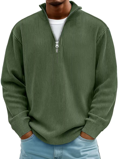 Demi-zip elegant sweater for men | Eldon -10