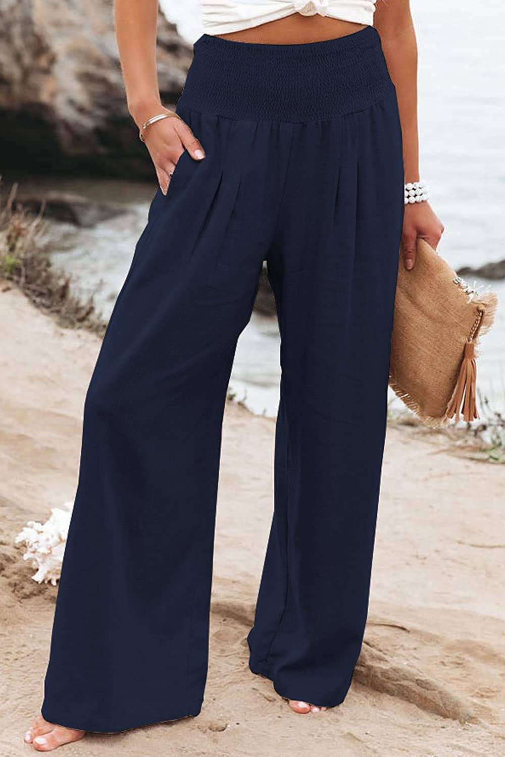 Cotton size smockee trousers for women | Paloma -10