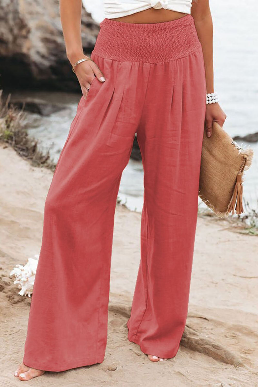 Cotton size smockee trousers for women | Paloma -12