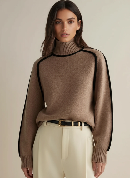 Soft turtleneck sweater for women | Celine essential -1
