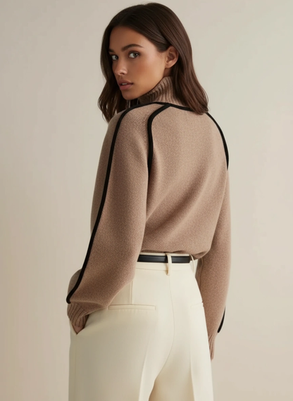 Soft turtleneck sweater for women | Celine essential -3