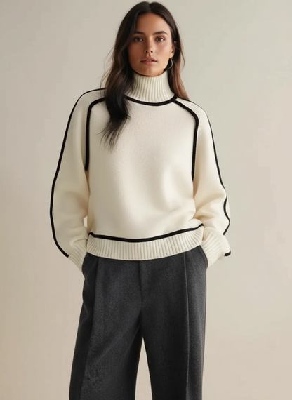 Soft turtleneck sweater for women | Celine essential -6