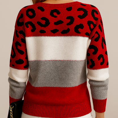 Chic bold sweater for women | Pattern Leopard -7