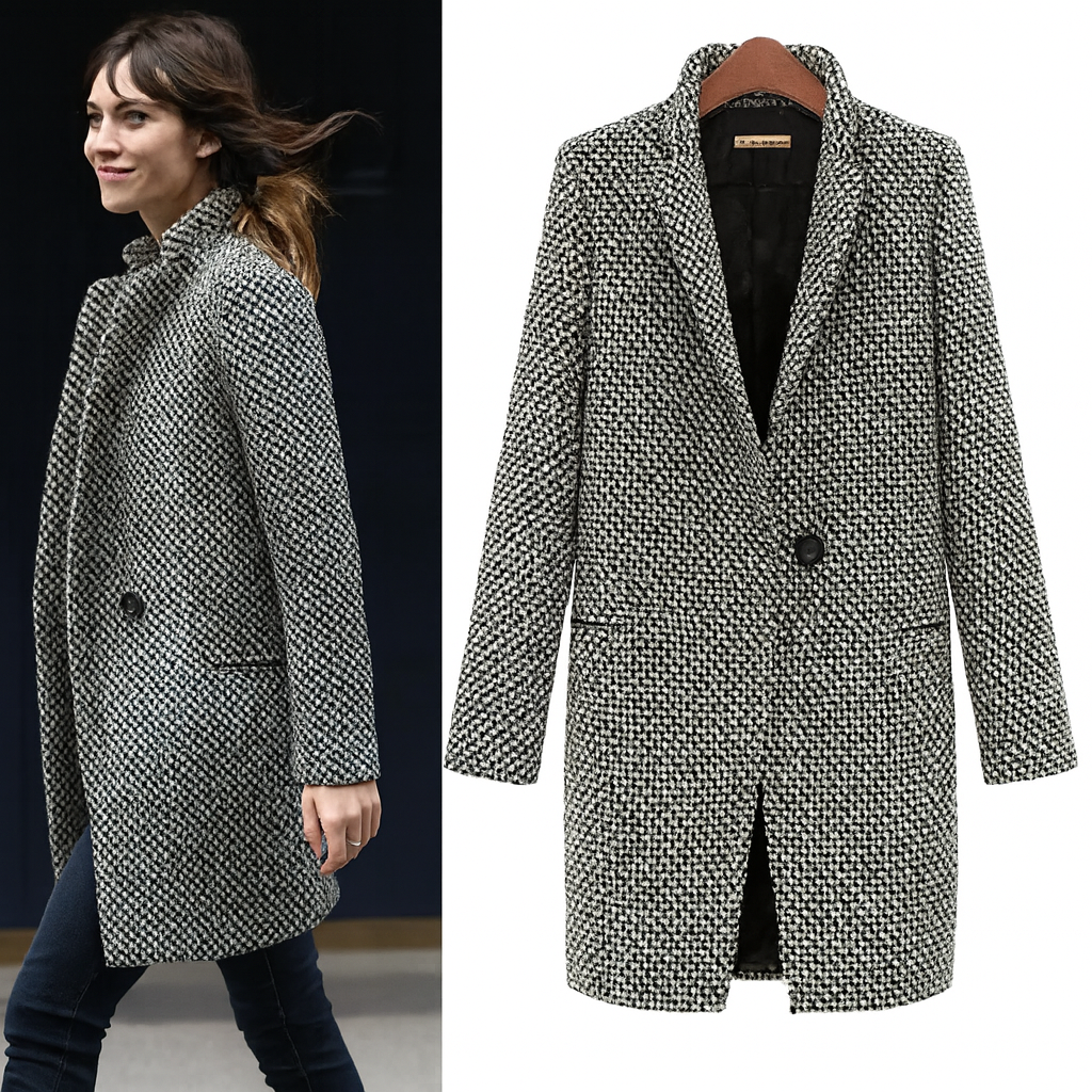 Elegant cut flattering coat for women | Elina -2