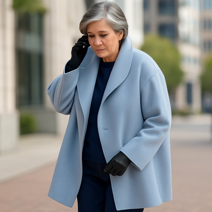 Elegant casual coat for women | Flowy cut -3