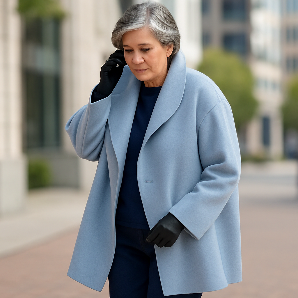 Elegant relaxed fit coat for women | Adeline -3