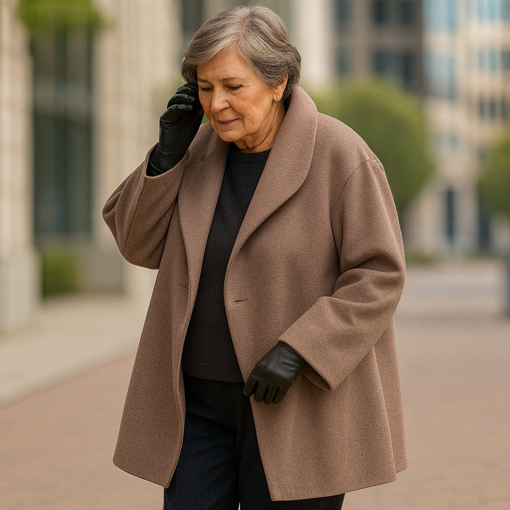 Elegant relaxed fit coat for women | Adeline -4