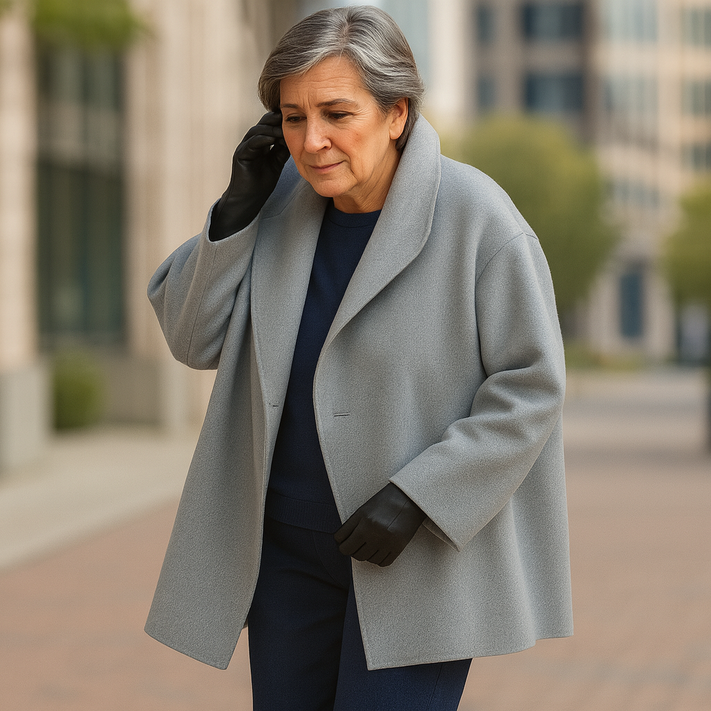 Elegant casual coat for women | Flowy cut -5
