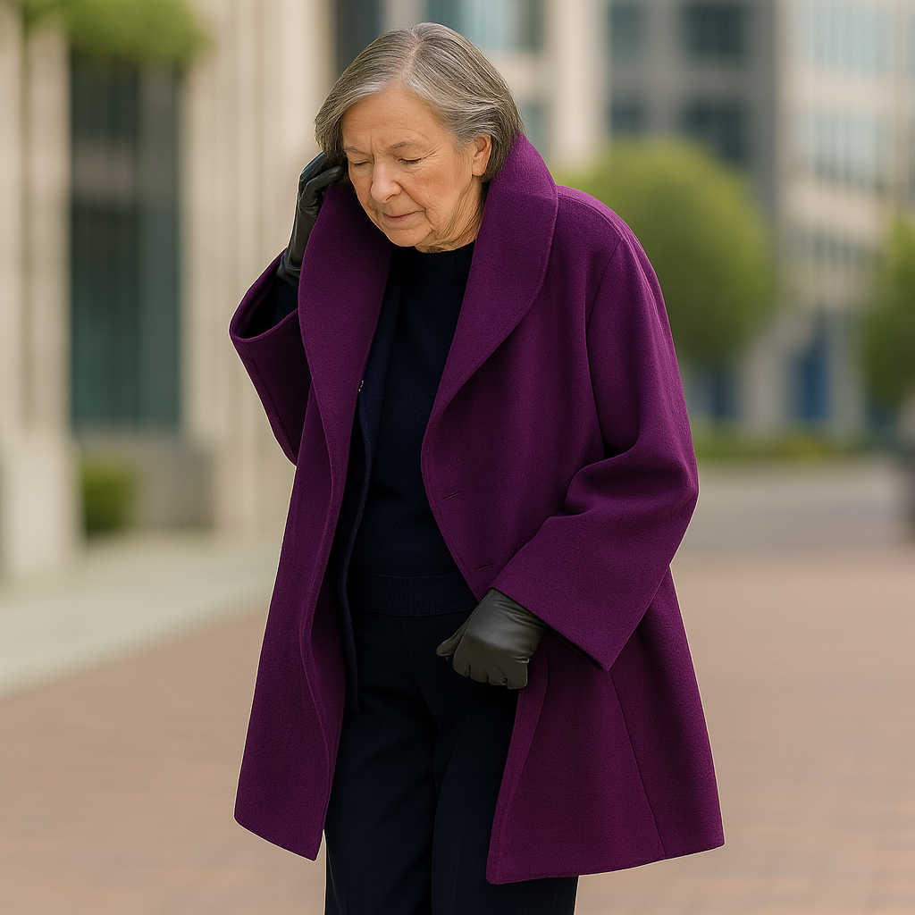 Elegant relaxed fit coat for women | Adeline -7