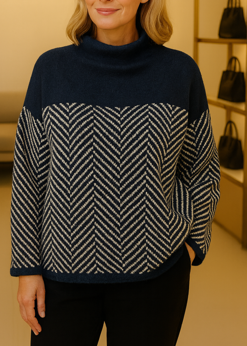 Elegant refined sweater for women | Turtleneck feminine -5