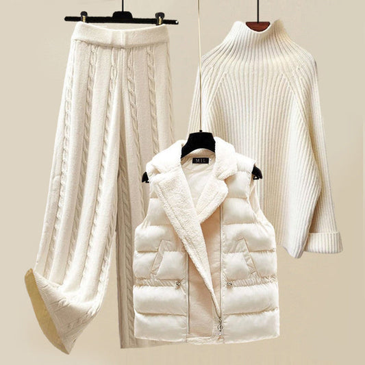 Coordinated cozy three-piece set for women | Elara -1