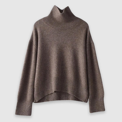 Cozy oversized sweater turtleneck for women | Elise -2
