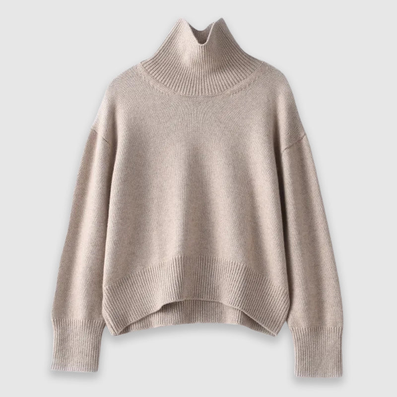 Cozy oversized sweater turtleneck for women | Elise -1