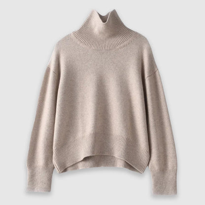 Cozy oversized sweater turtleneck for women | Elise -1