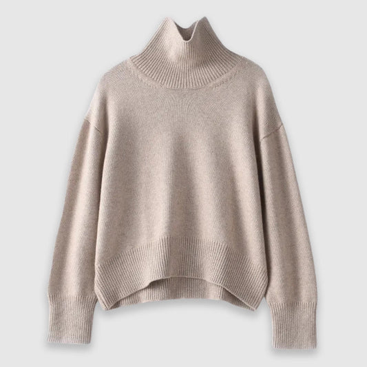 Cozy oversized sweater turtleneck for women | Elise -1