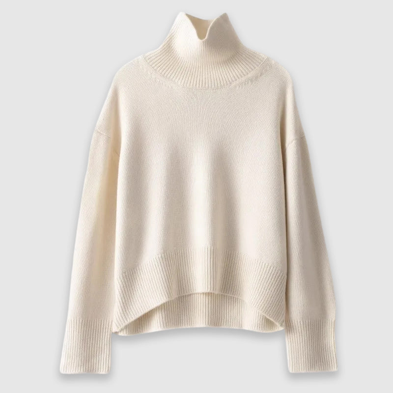 Cozy oversized sweater turtleneck for women | Elise -3