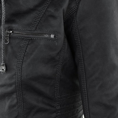 Cosy soft cardigan for women | Leather elegant -12