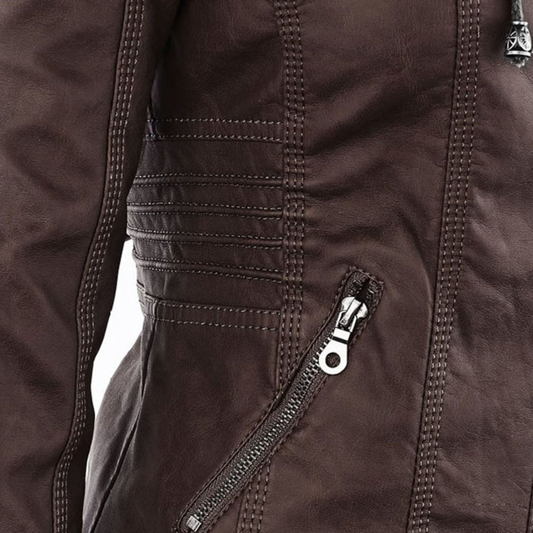 Cosy soft cardigan for women | Leather elegant -14