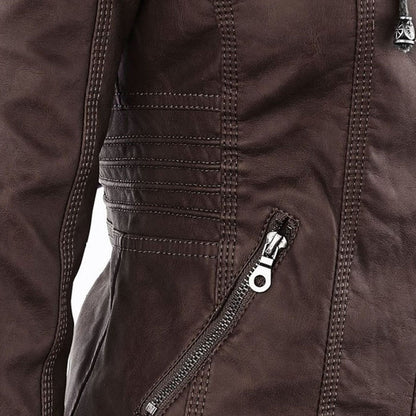 Cosy soft cardigan for women | Leather elegant -14