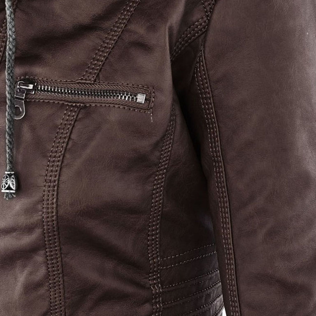 Cosy soft cardigan for women | Leather elegant -15