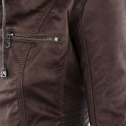 Cosy soft cardigan for women | Leather elegant -15