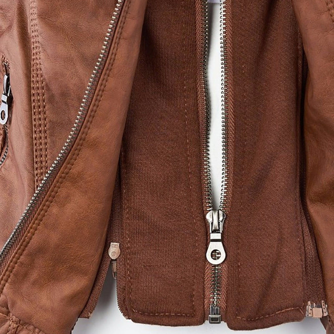 Cosy soft cardigan for women | Leather elegant -10
