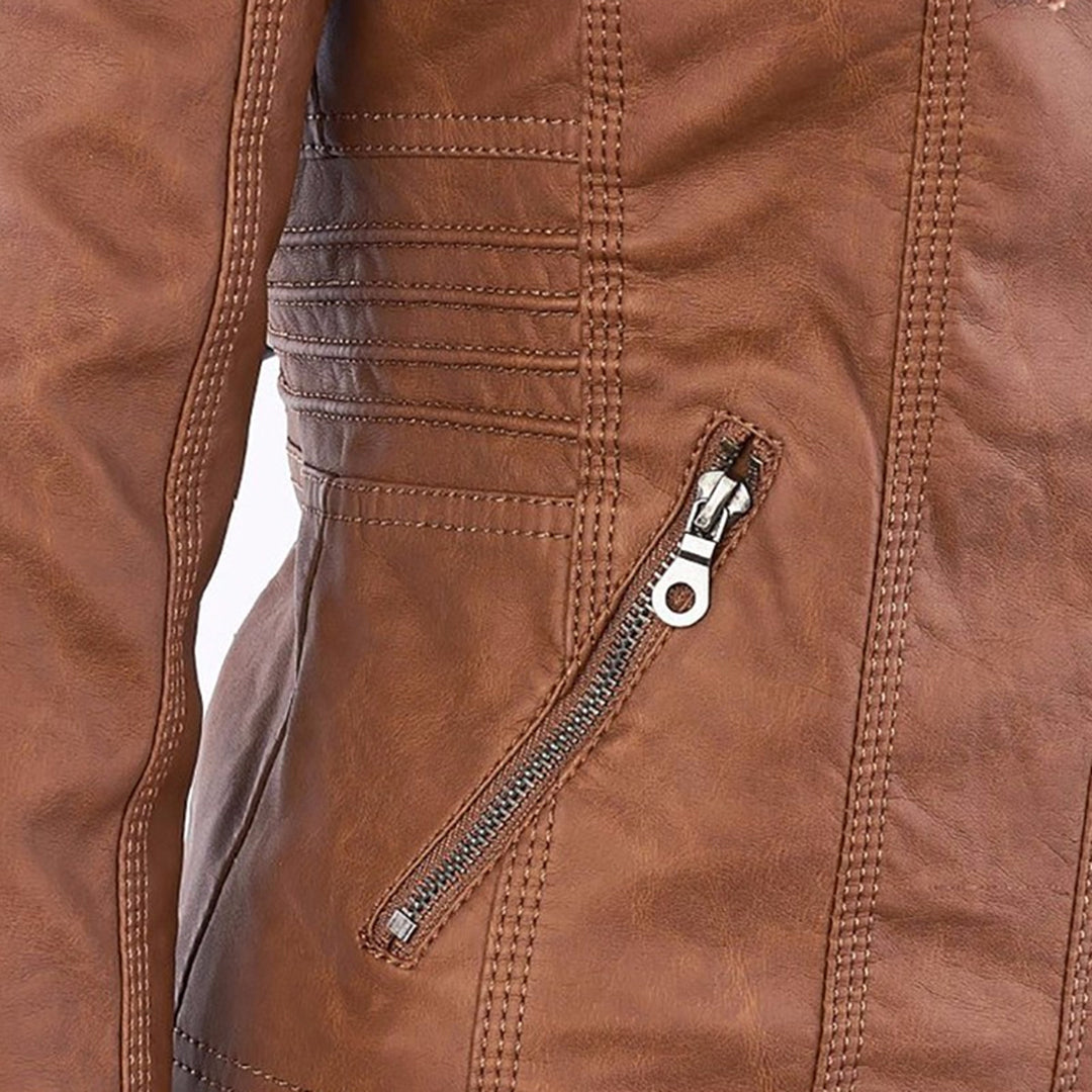 Cosy soft cardigan for women | Leather elegant -9