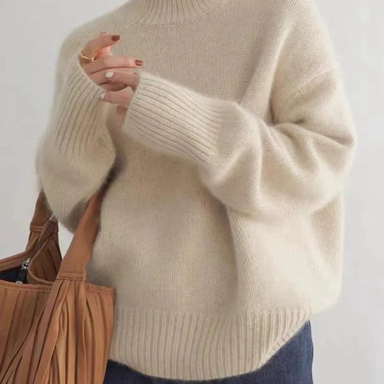 Oversized pullover sweater turtleneck for women | Alina -5