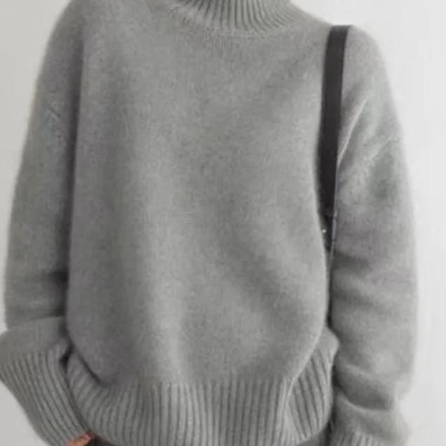 Oversized pullover sweater turtleneck for women | Alina -9