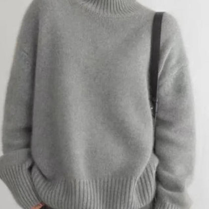 Oversized pullover sweater turtleneck for women | Alina -9
