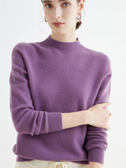 Turtleneck elegant cashmere sweater for women | Olenna -7