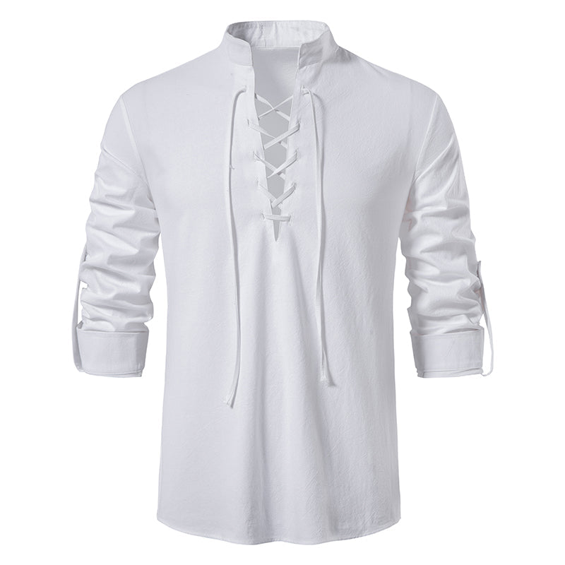 Cotton vintage shirt for men | Drew -3