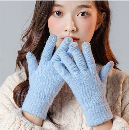 Winter textured gloves for women | Ruby -1