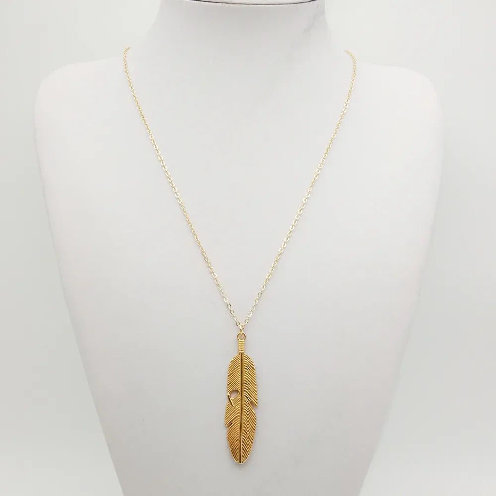 Pendants plumes necklace for women | Grace -2