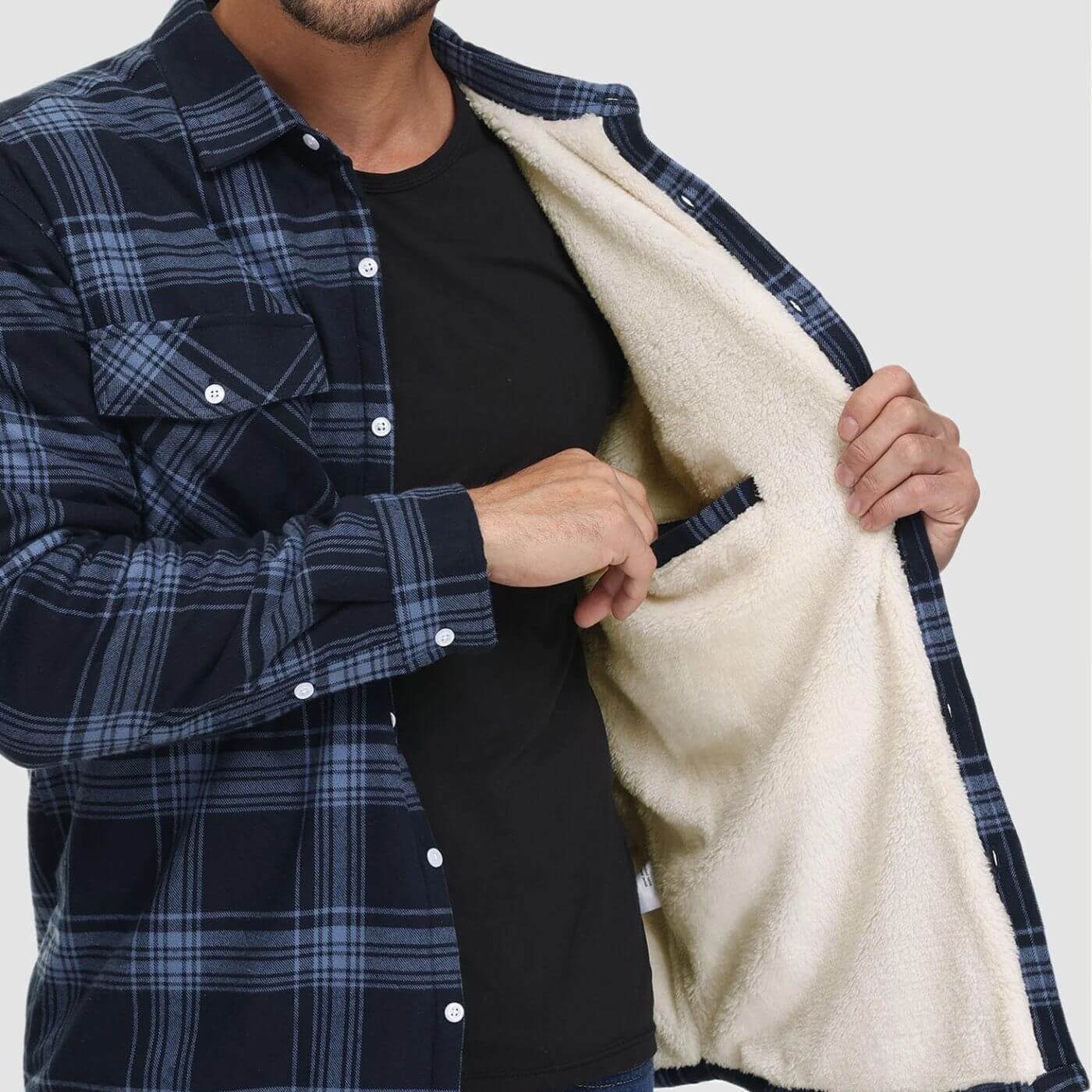Elegant pattern checked jacket for men | Emeric -8