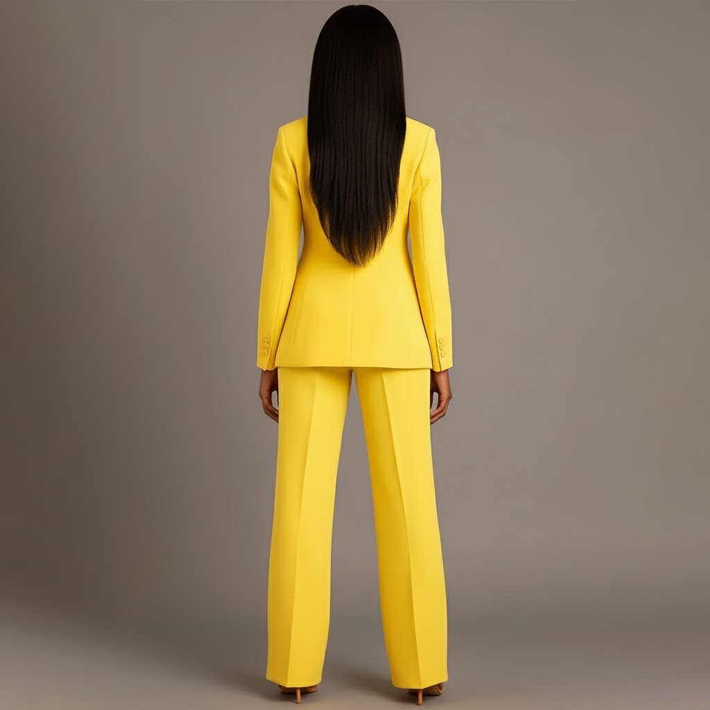 Tailored long slim pants set blazer for women | Adeline -18