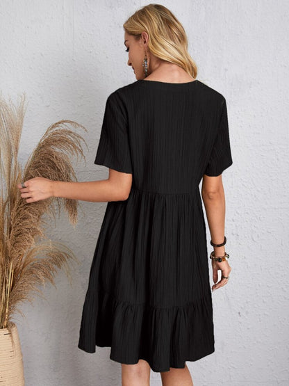 Summer flared full size V-neck dress for women | Ella -9