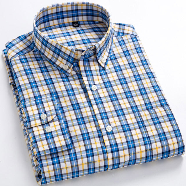 Button-up checked modern shirt for men | Arthur -1