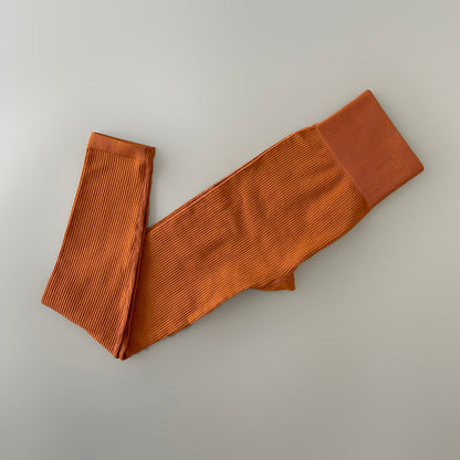 Yoga ribbed high-waisted leggings for women | Marisol -7