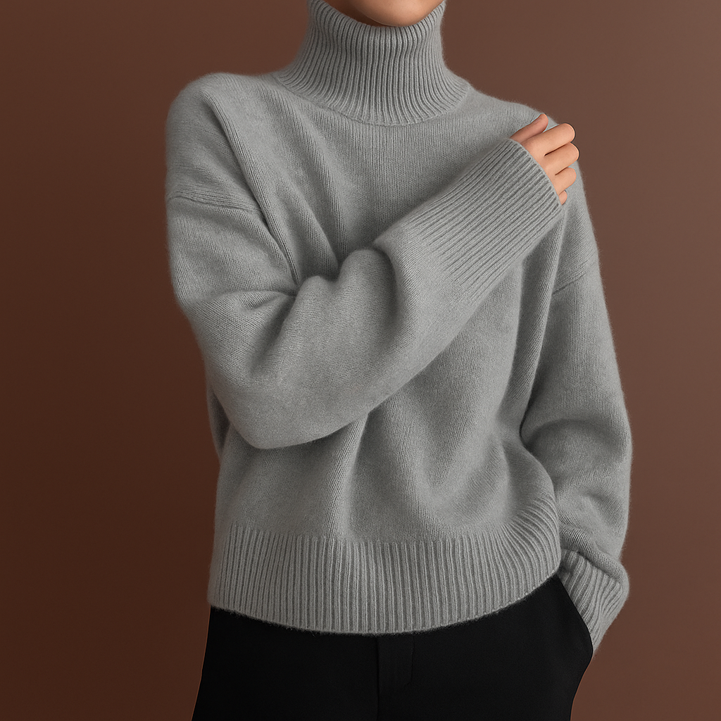 Elegant sweater turtleneck for women | Aloria -2