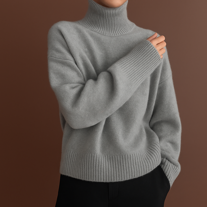 Elegant sweater turtleneck for women | Aloria -2