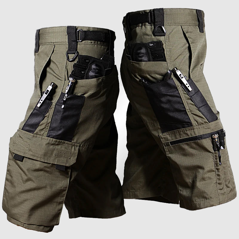 Modern utility multi pockets shorts for men | Arden -3