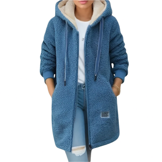 Fleece soft hooded jacket for women | Leila -1