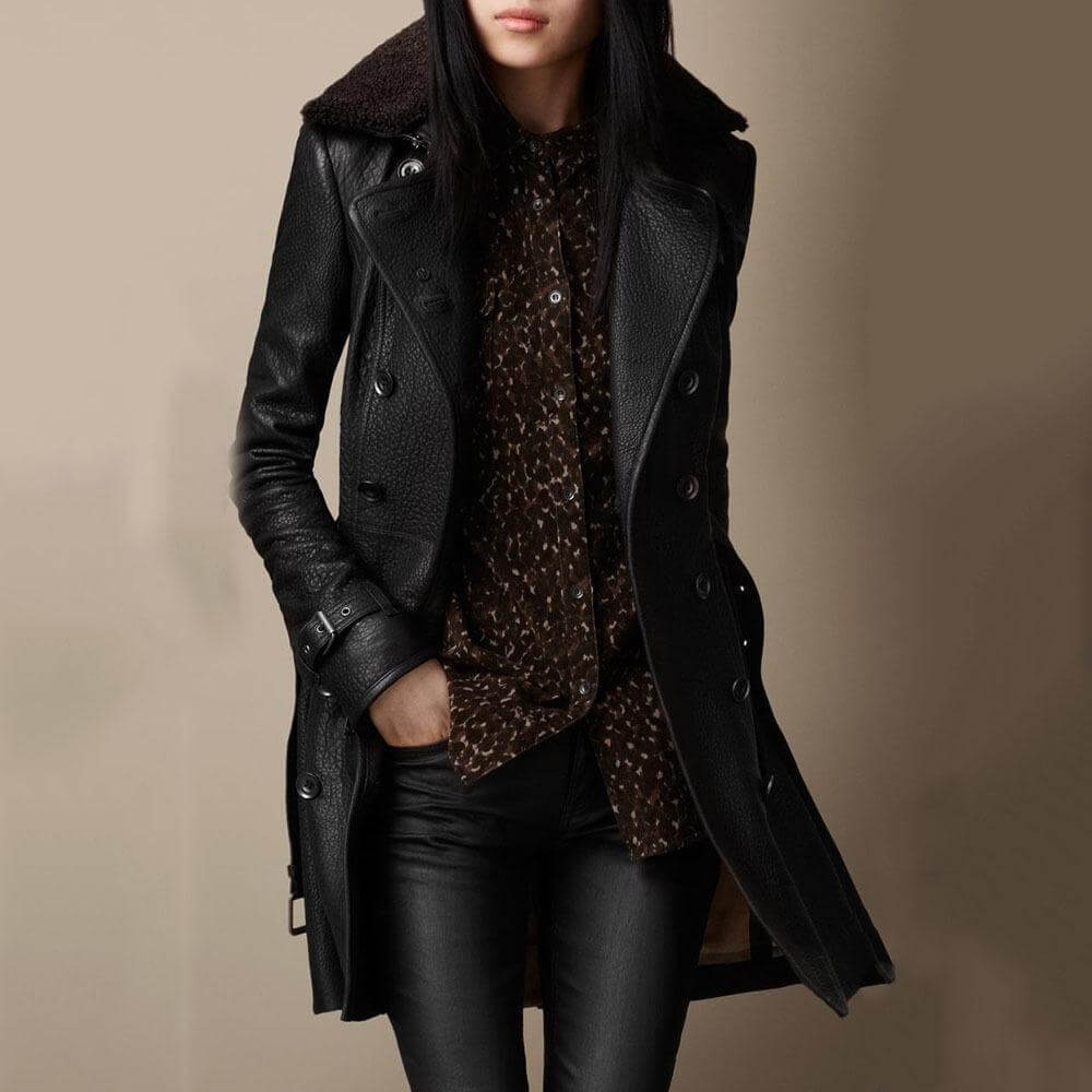 Trench inspired bikers coat for women | Eloise -1