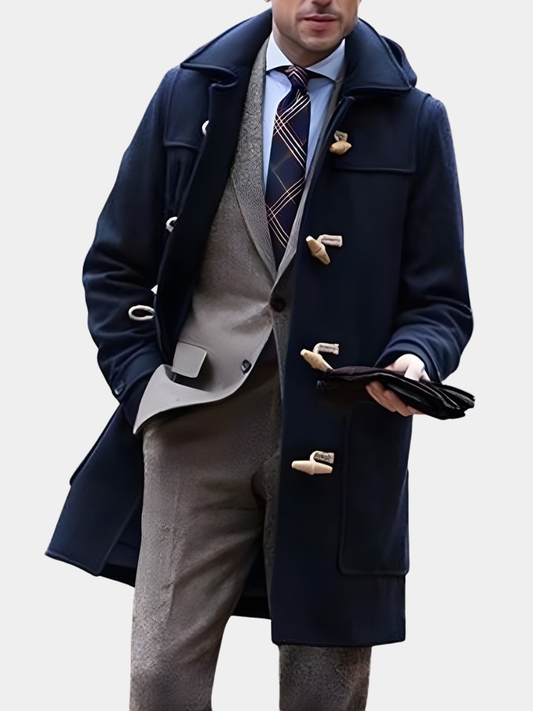 Duffle elegant classic silhouette coat for men | Armand -1