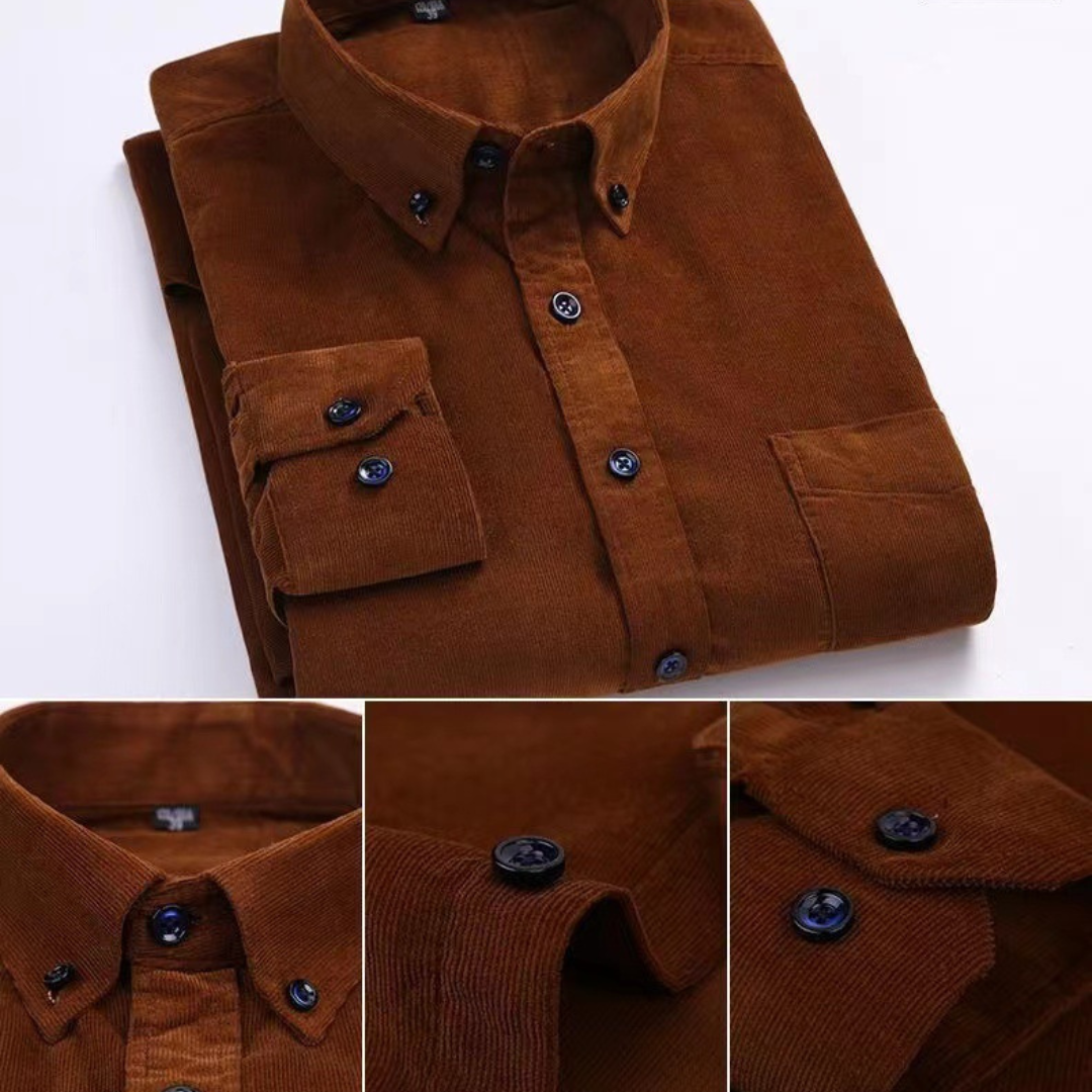 Buttoned classic shirts shirt for men | Alaric -3