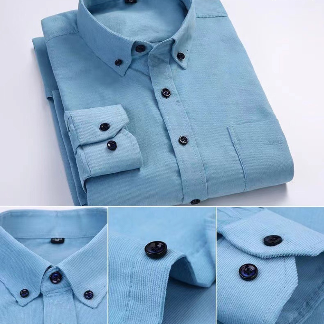 Buttoned classic shirts shirt for men | Alaric -4