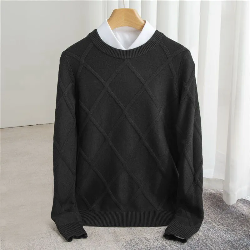 Classic argyle knit sweater for men | Marcel -7