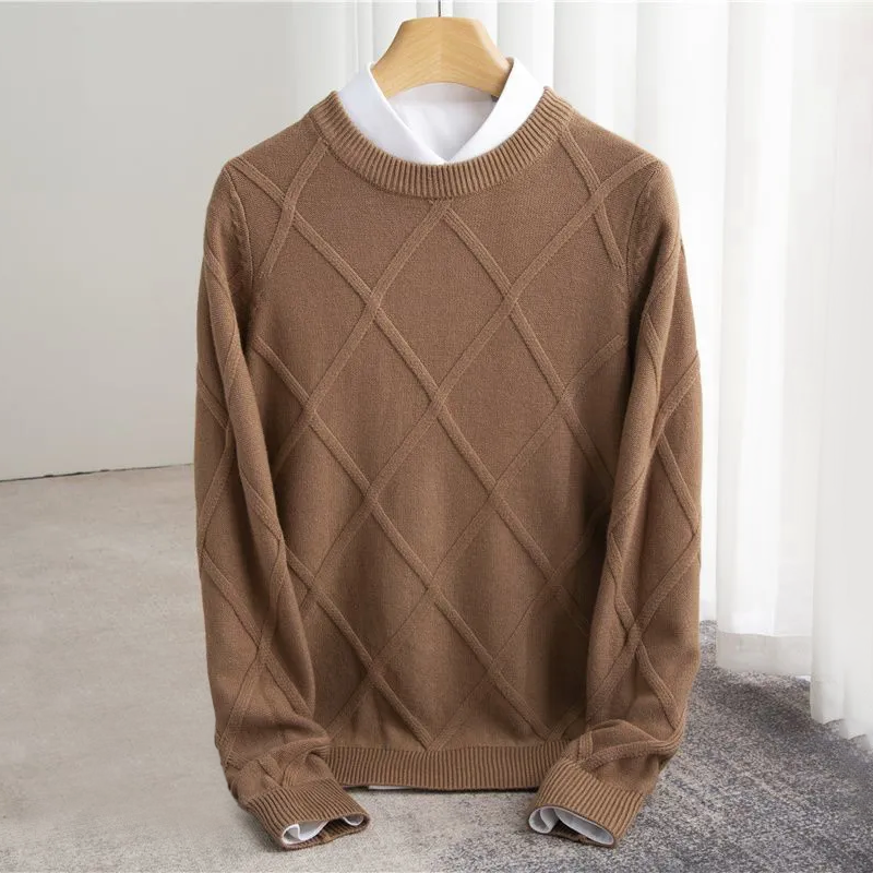 Classic argyle knit sweater for men | Marcel -6